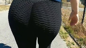 Close Up Of Mature Wife'S Big Butt In Public
