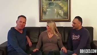 German Milf With Big Boobs Gets Double Penetrated In Hardcore Threesome