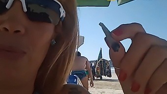 Bikini-Clad Wife Exposes Her Butt And Pussy In Public And Gets Recorded