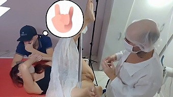Doctor'S Unexpected Pleasure During Husband And Wife'S Exam