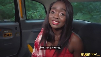 Ebony Beauty Strips And Invites Rough Sex In A Taxi