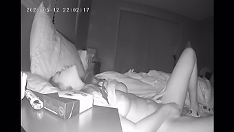 A Bashful Girl Indulges In Self-Pleasure Before Bed With A Hidden Camera Capturing Her Intimate Moments
